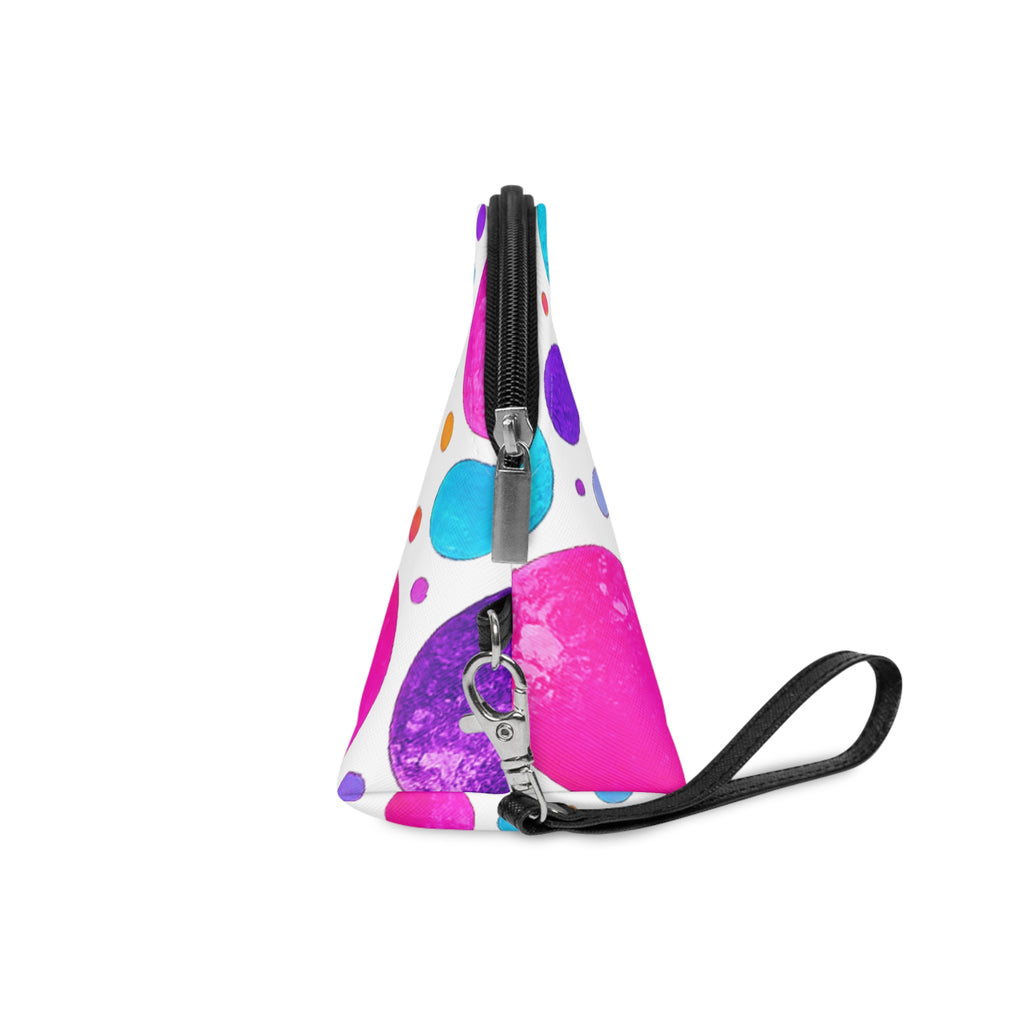 Colorful Polka Dot Makeup Bag — Bright Multicolor Cosmetic Pouch