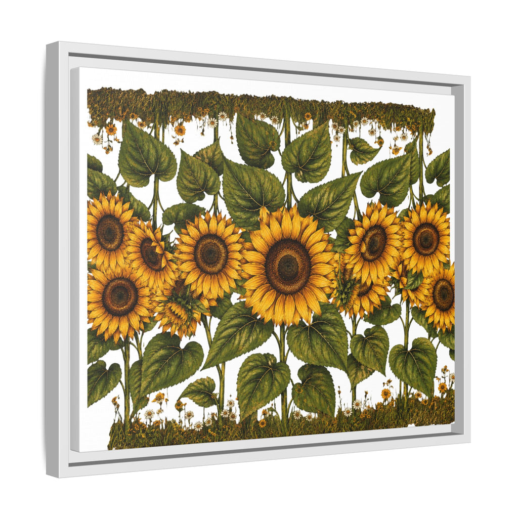 Framed Sunflower Canvas Print — Matte Floral Wall Art
