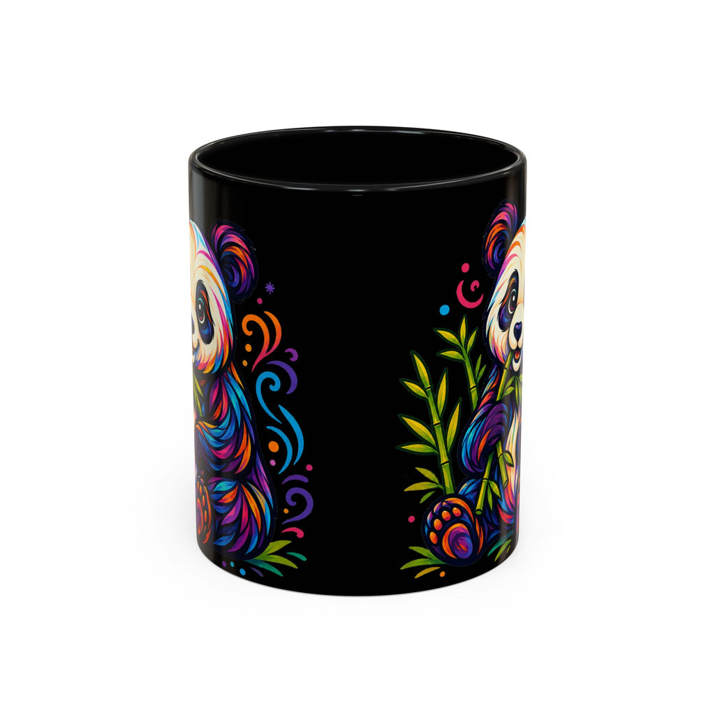 Colorful Panda Coffee Mug — Vibrant Bamboo Accent Mug (11/15oz)