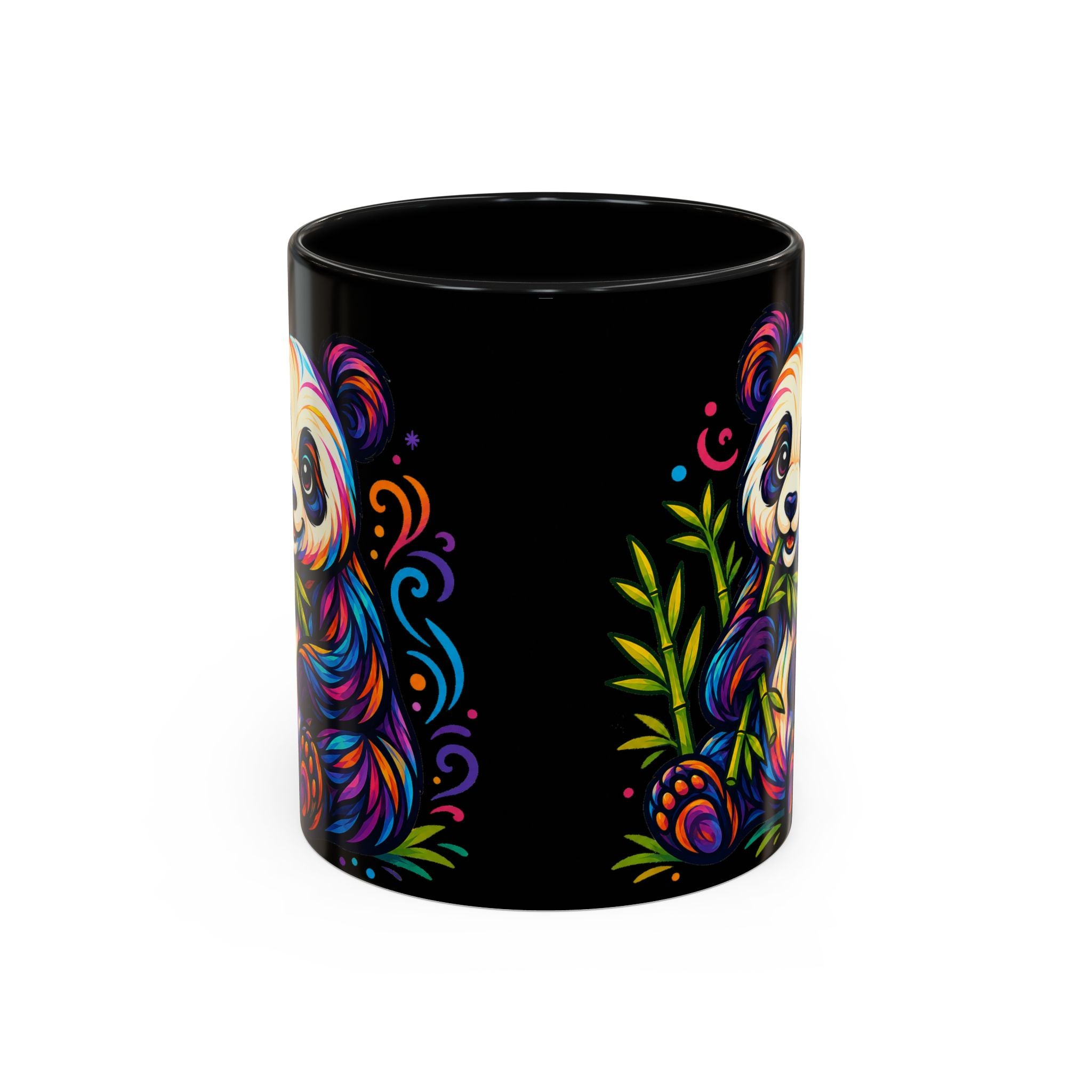 Colorful Panda Coffee Mug — Vibrant Bamboo Accent Mug (11/15oz)