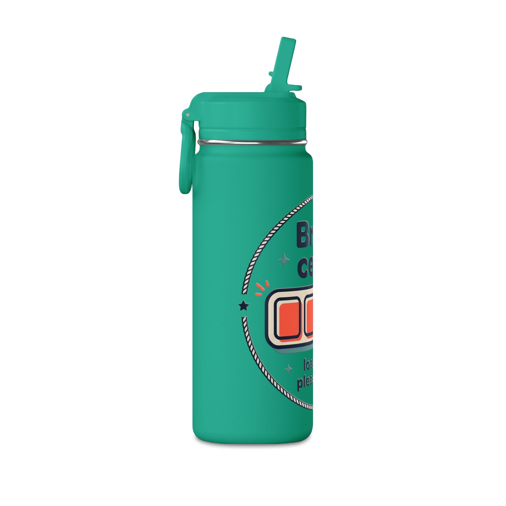Water Bottle — "Brain Cells: loading... please wait." 20oz Funny Hydration Bottle