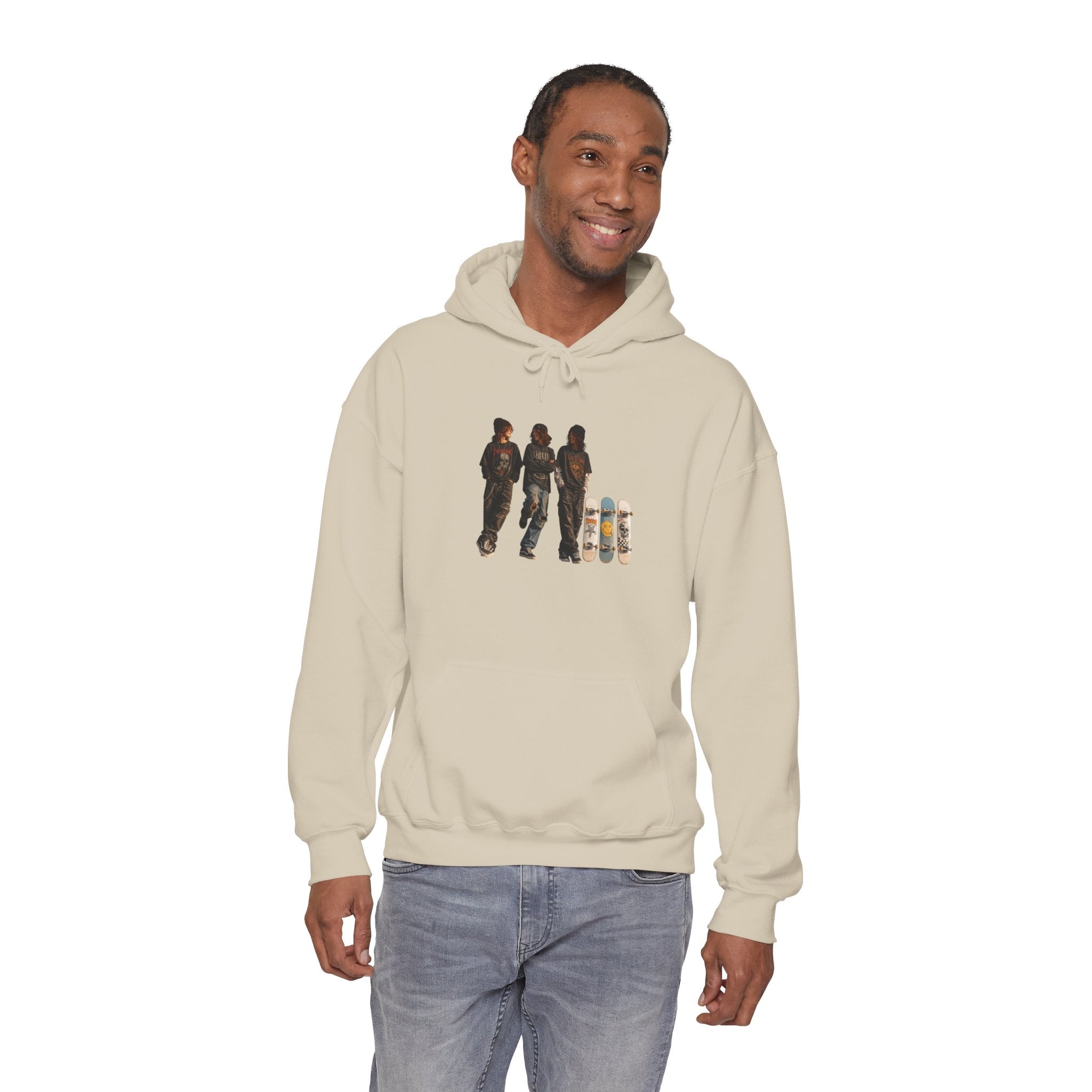 Skate Crew Graffiti Hoodie — Urban Skateboard Art Pullover