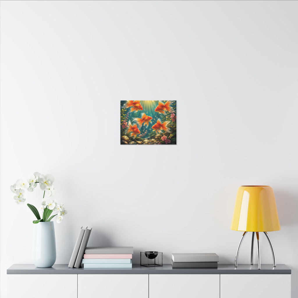 Goldfish Aquarium Canvas Print — Vibrant Underwater Wall Art