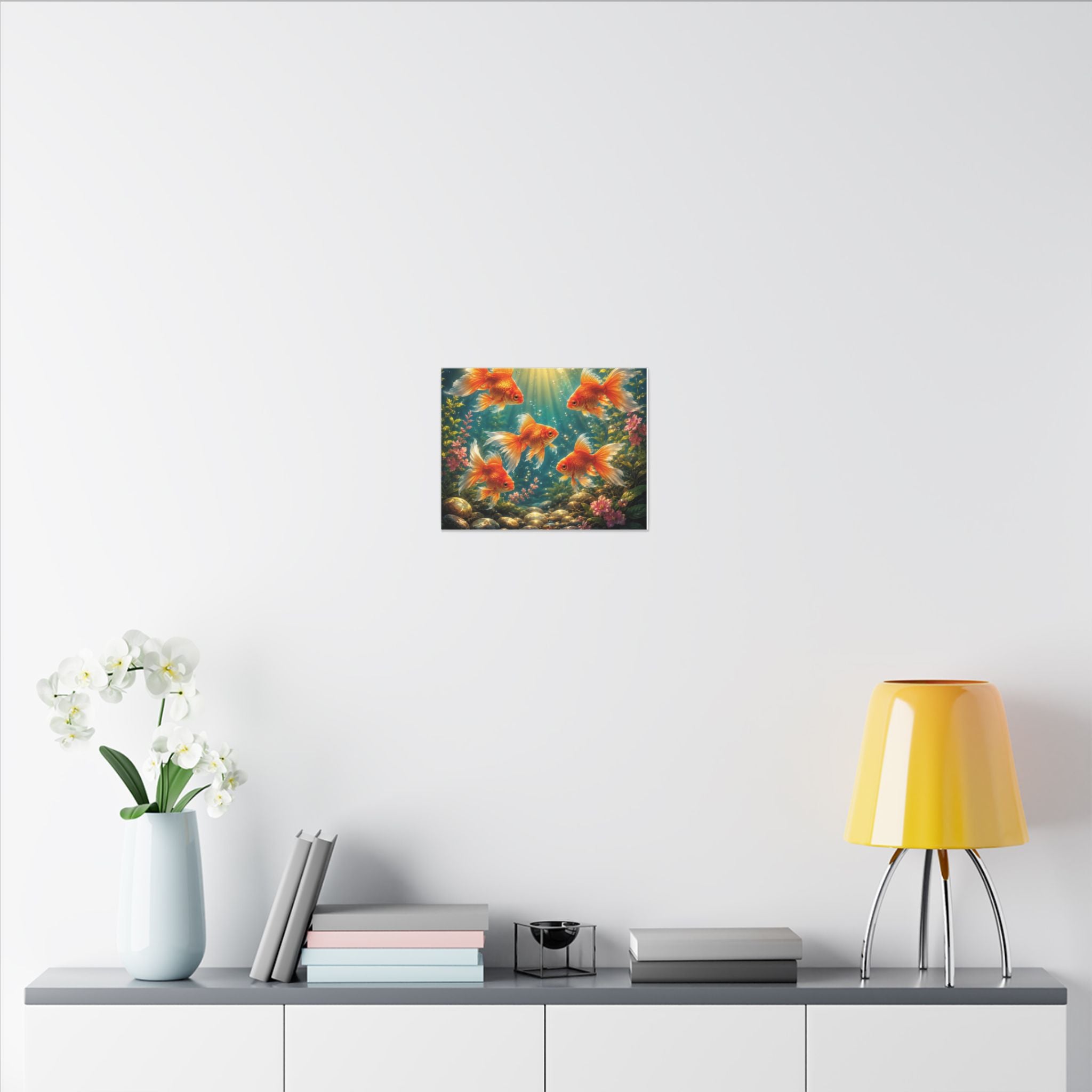 Goldfish Aquarium Canvas Print — Vibrant Underwater Wall Art