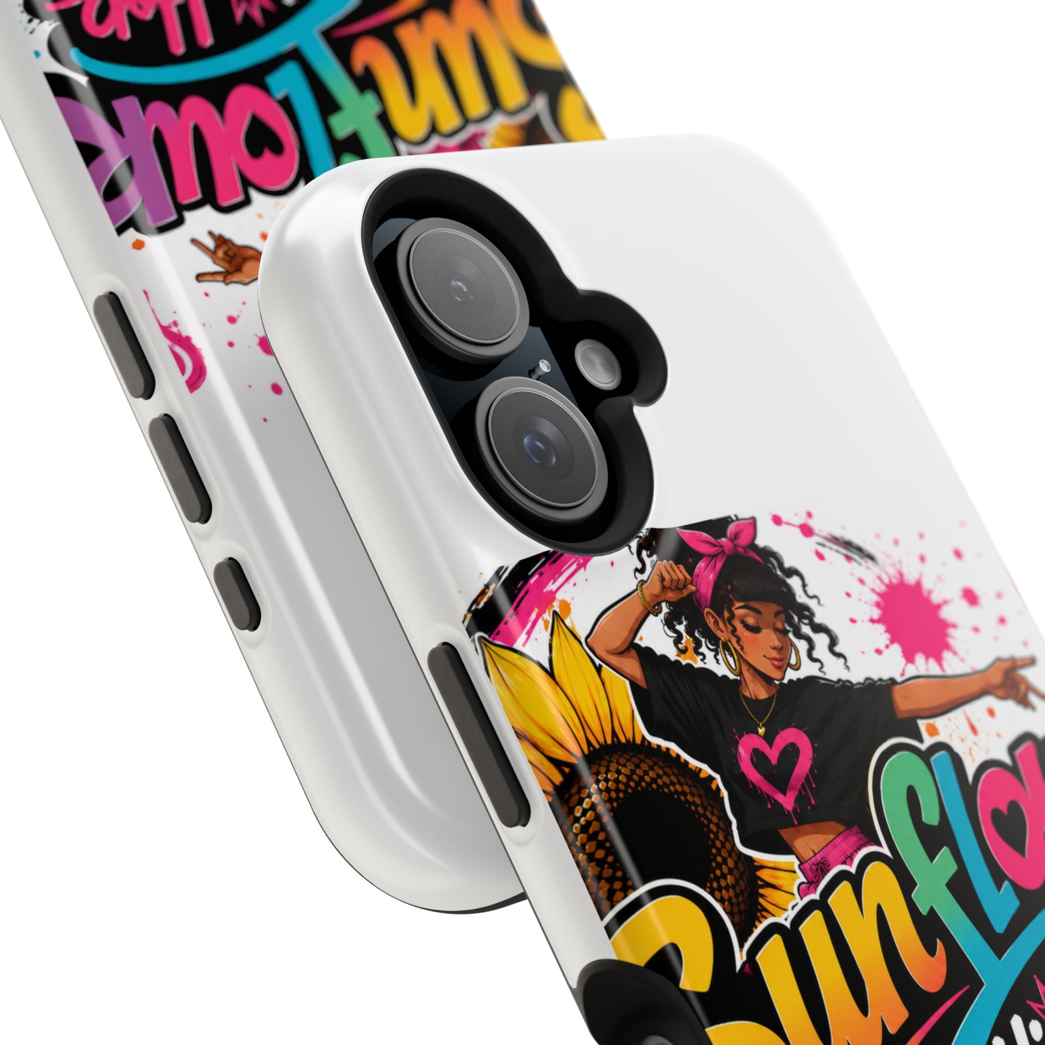 Sunflower Hip Hop Phone Case — Impact-Resistant Protective Case