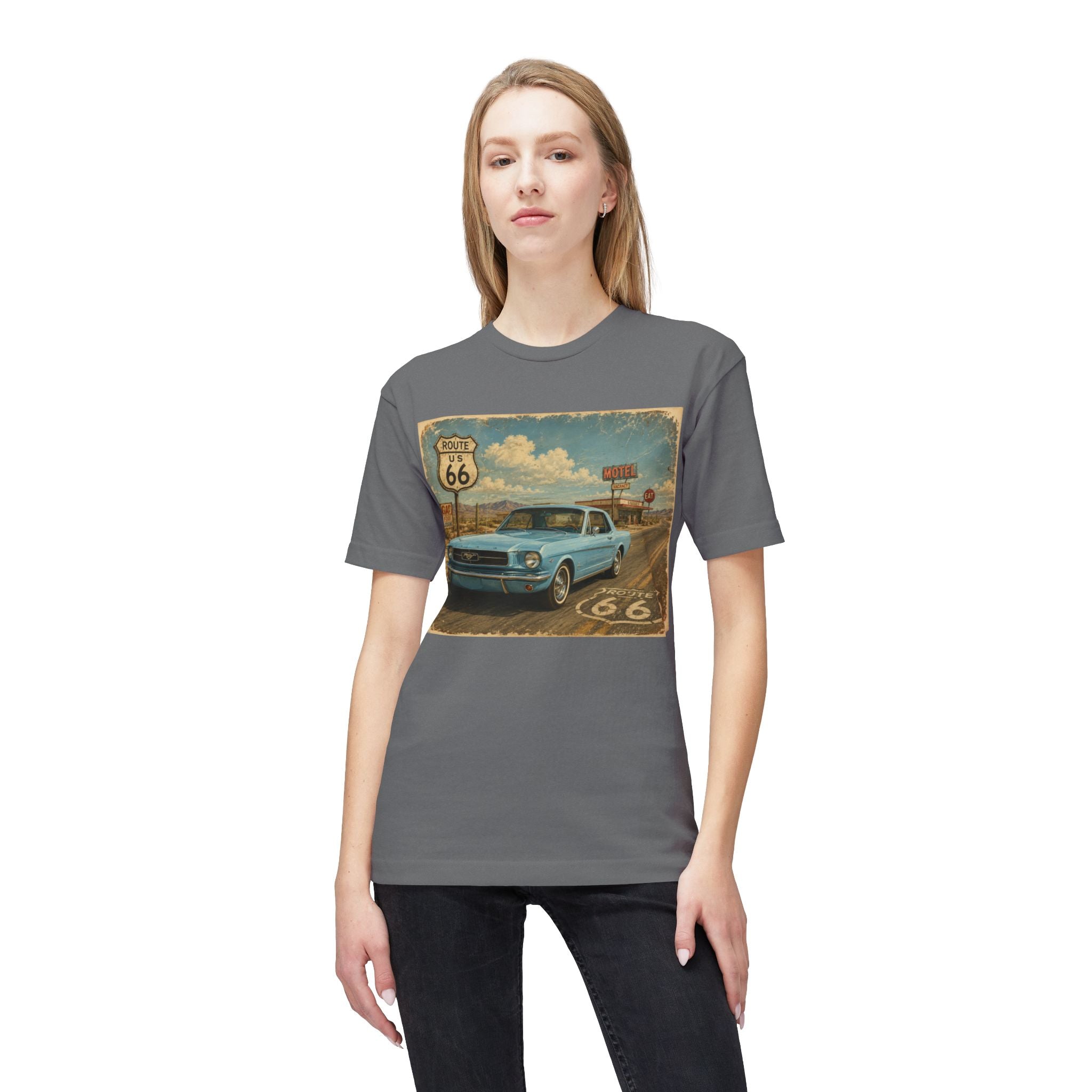 Cruisin' My Way Into 60 T-Shirt — Vintage Route 66 Classic Car Birthday Tee