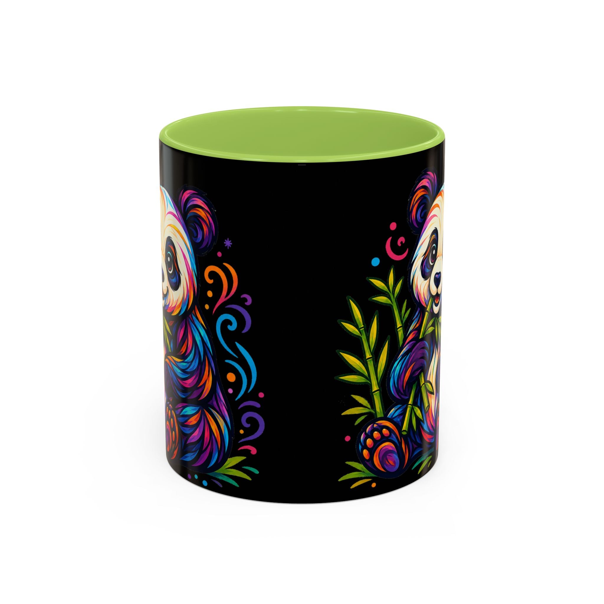 Colorful Panda Coffee Mug — Vibrant Bamboo Accent Mug (11/15oz)