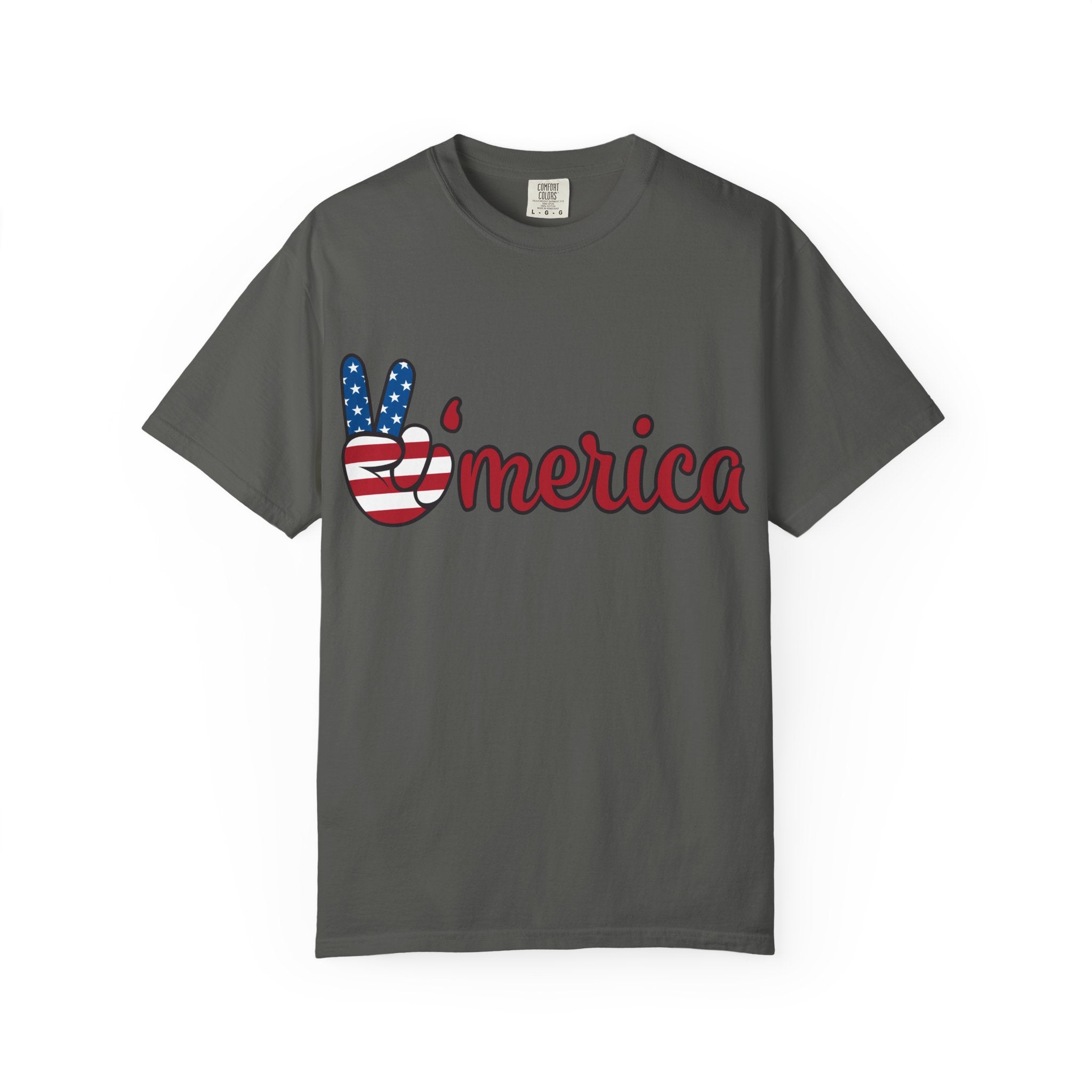 'Merica Peace Sign T-Shirt — 250th Anniversary of America Flag Tee (1776–2026)