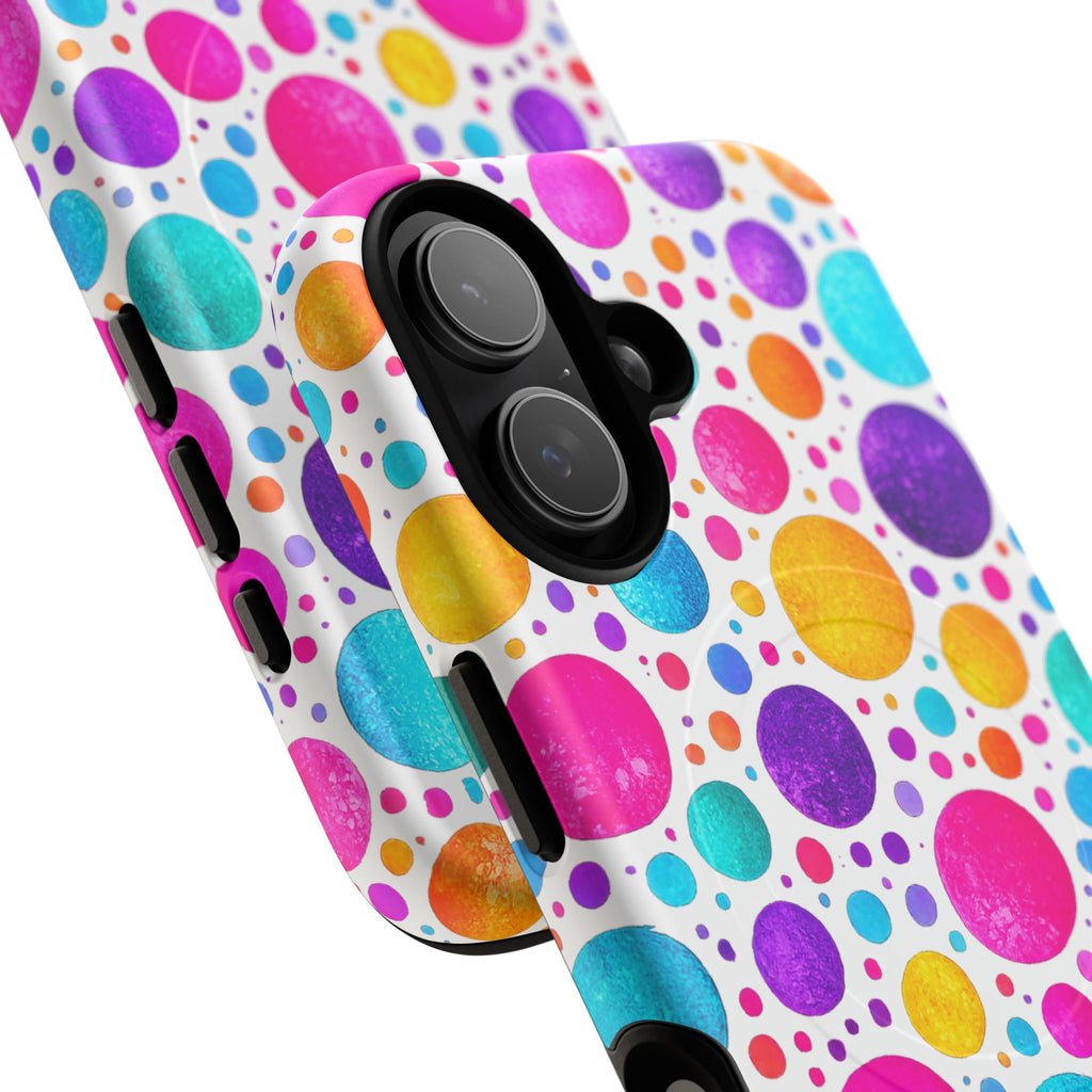 Magnetic Tough Phone Case — Colorful Bubble Dot Pattern