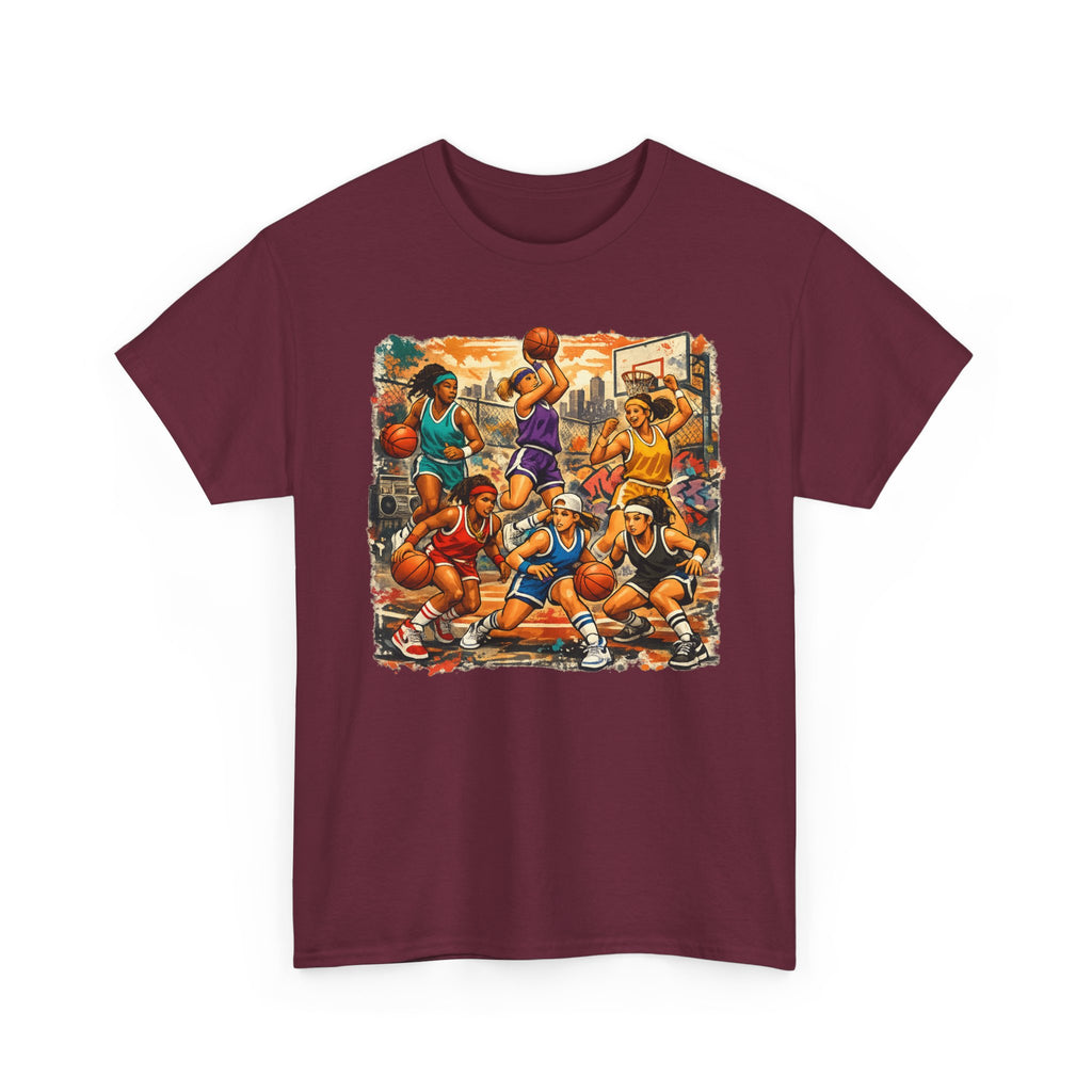 Street Basketball Crew Graphic Tee — Urban Court Players Illustration