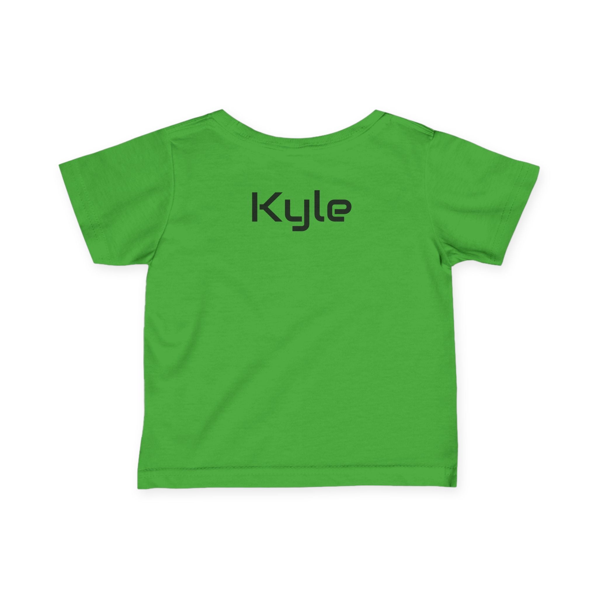 Infant Tee - Colorful 'Bro' Graffiti Graphic with Custom Name Back (Kids Baby Shirt)