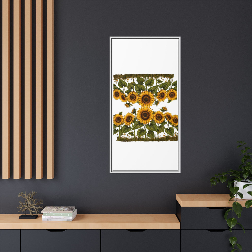 Framed Sunflower Canvas Print — Matte Floral Wall Art