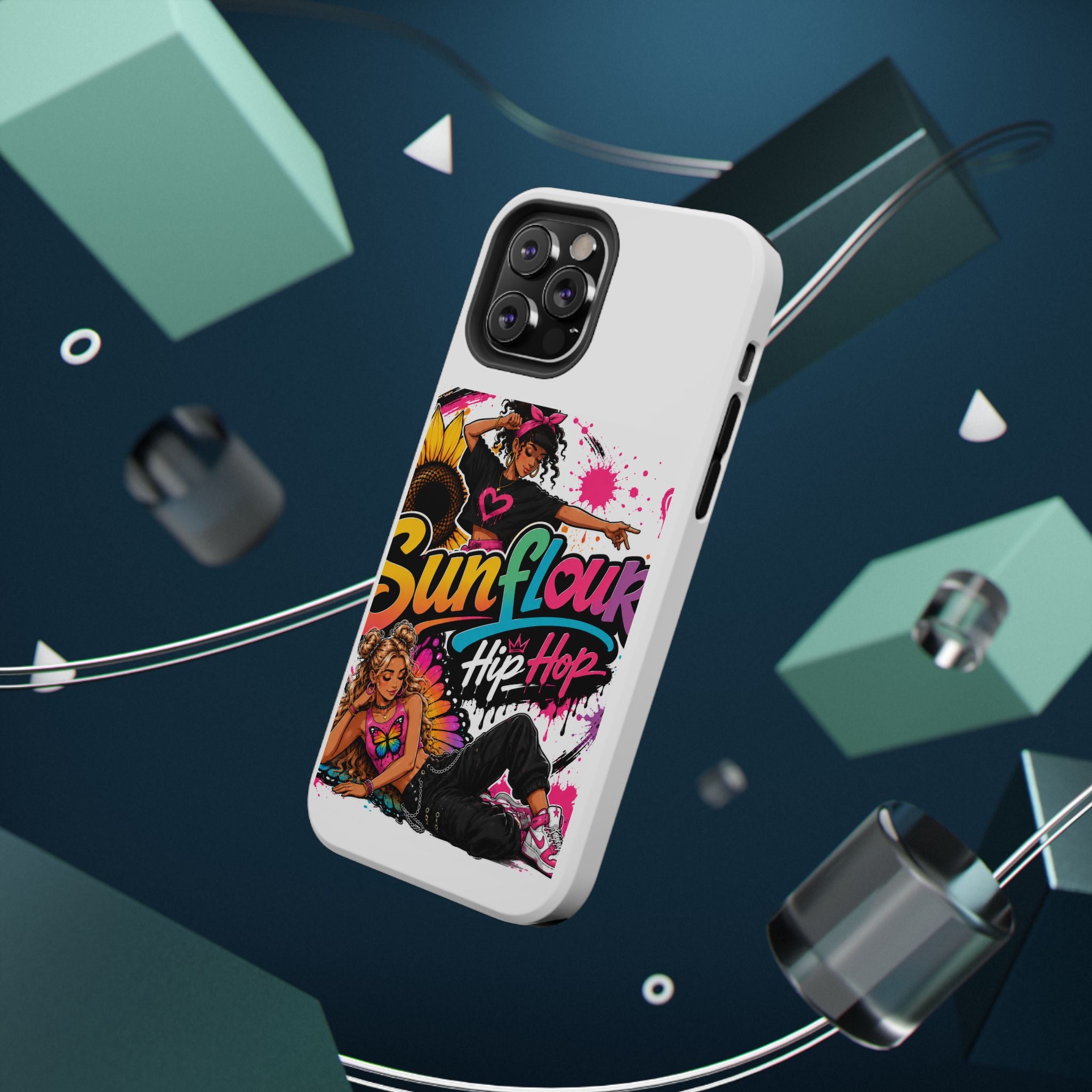 Sunflower Hip Hop Phone Case — Impact-Resistant Protective Case