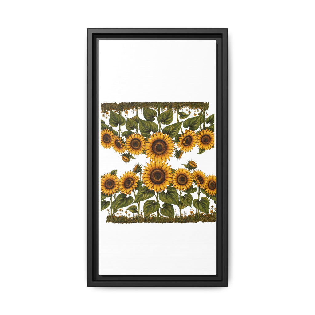 Framed Sunflower Canvas Print — Matte Floral Wall Art