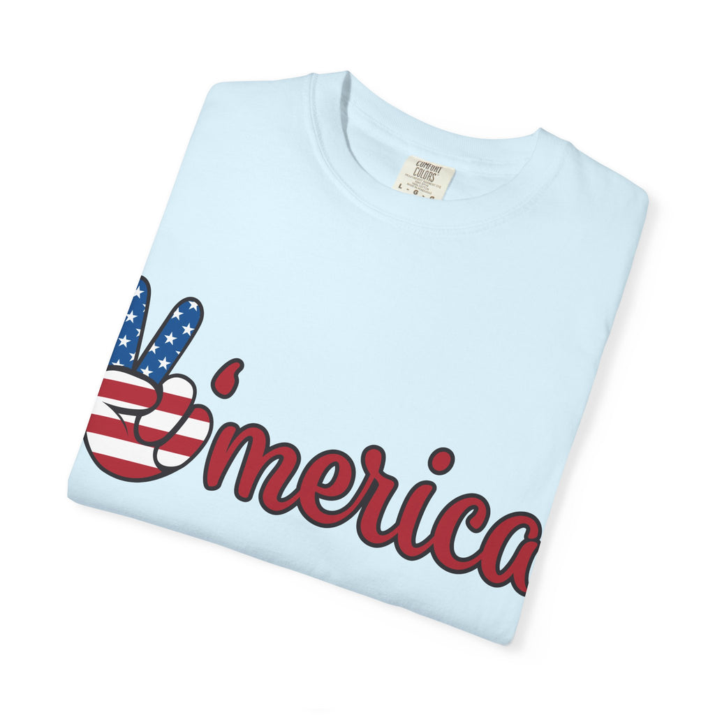 'Merica Peace Sign T-Shirt — 250th Anniversary of America Flag Tee (1776–2026)