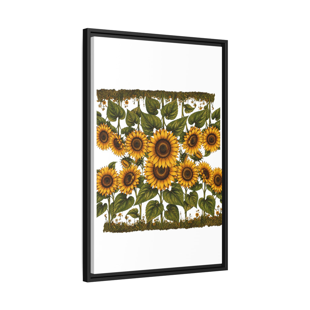 Framed Sunflower Canvas Print — Matte Floral Wall Art
