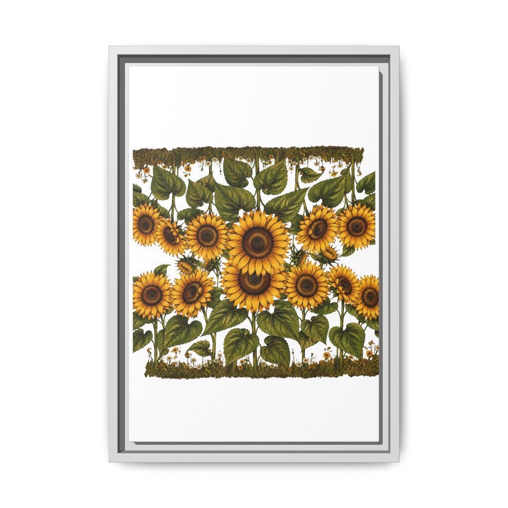 Framed Sunflower Canvas Print — Matte Floral Wall Art