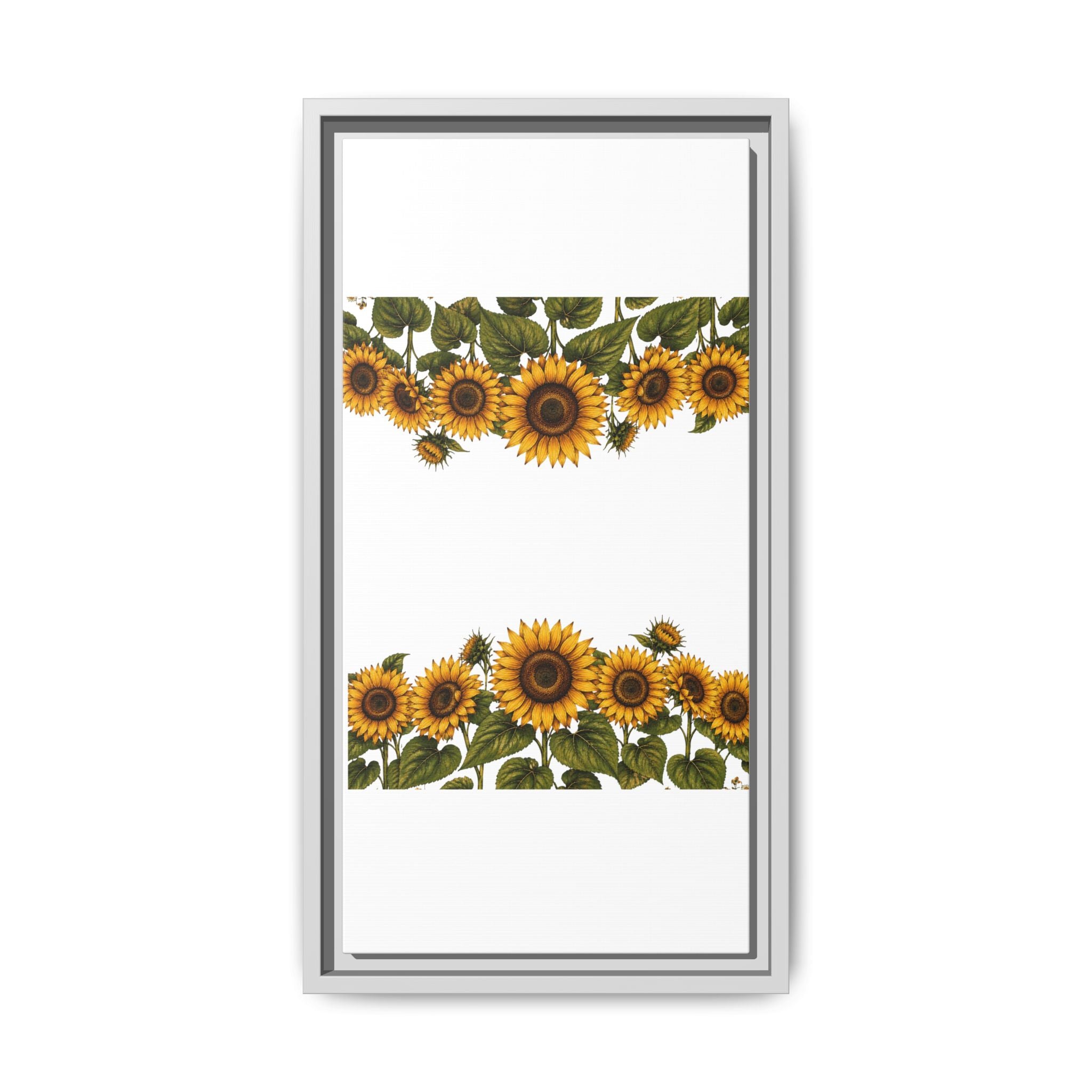 Framed Sunflower Canvas Print — Matte Floral Wall Art