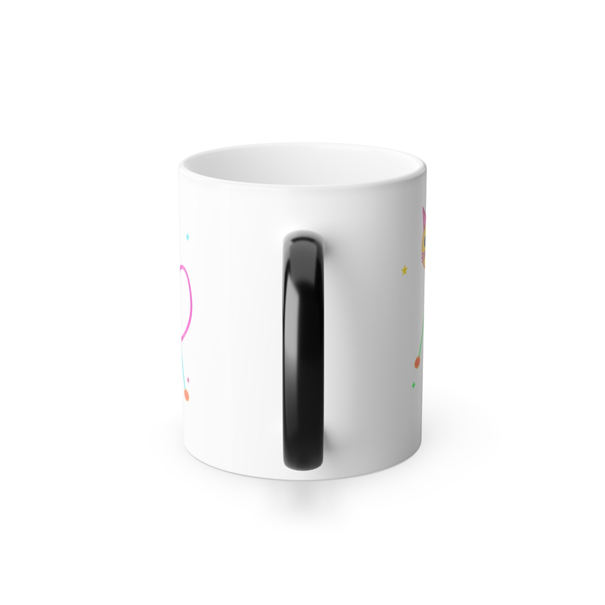 Color Morphing Mug — Cute Neon Cat Heat Reveal, 11oz