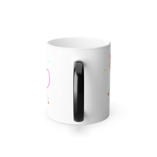 Color Morphing Mug — Cute Neon Cat Heat Reveal, 11oz