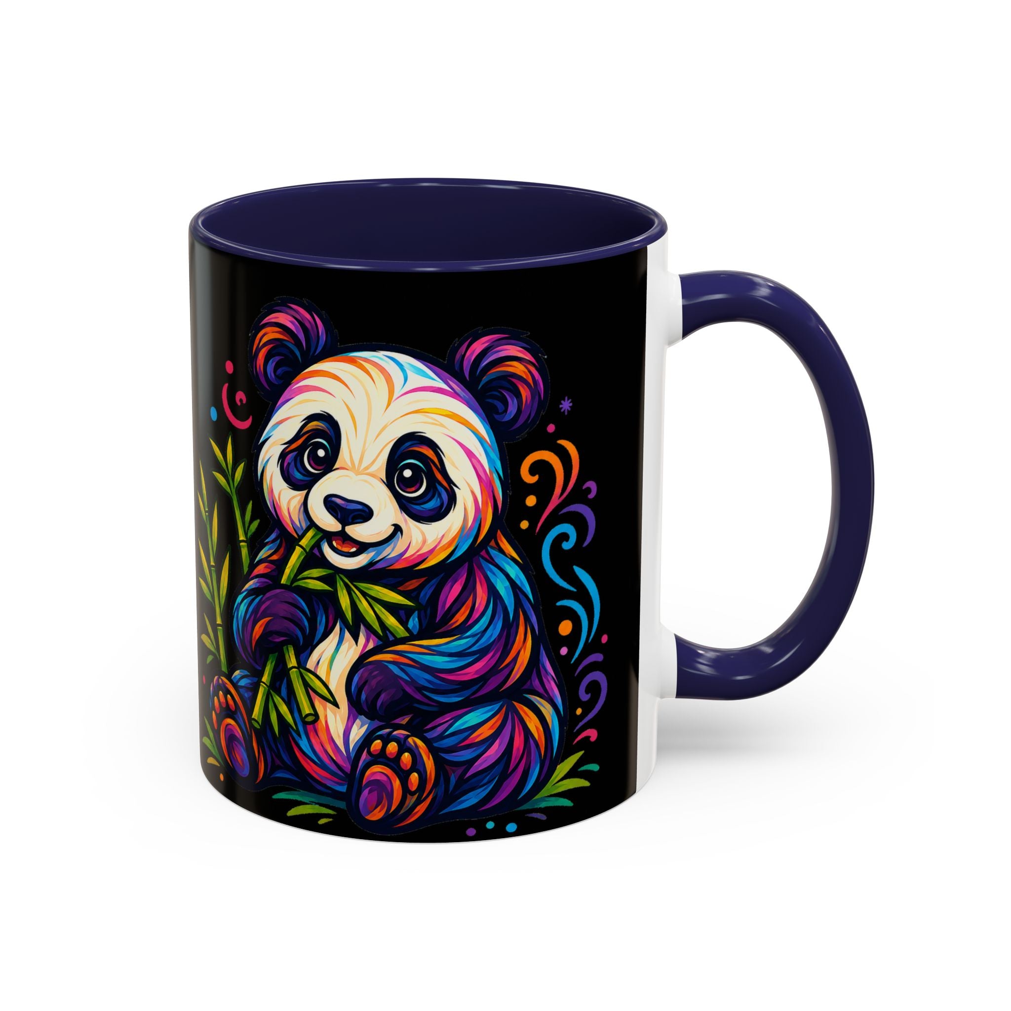 Colorful Panda Coffee Mug — Vibrant Bamboo Accent Mug (11/15oz)