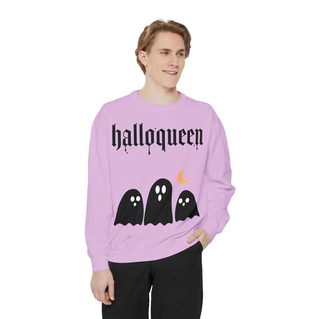 Halloween Sweatshirt — "halloqueen" Ghosts Pullover