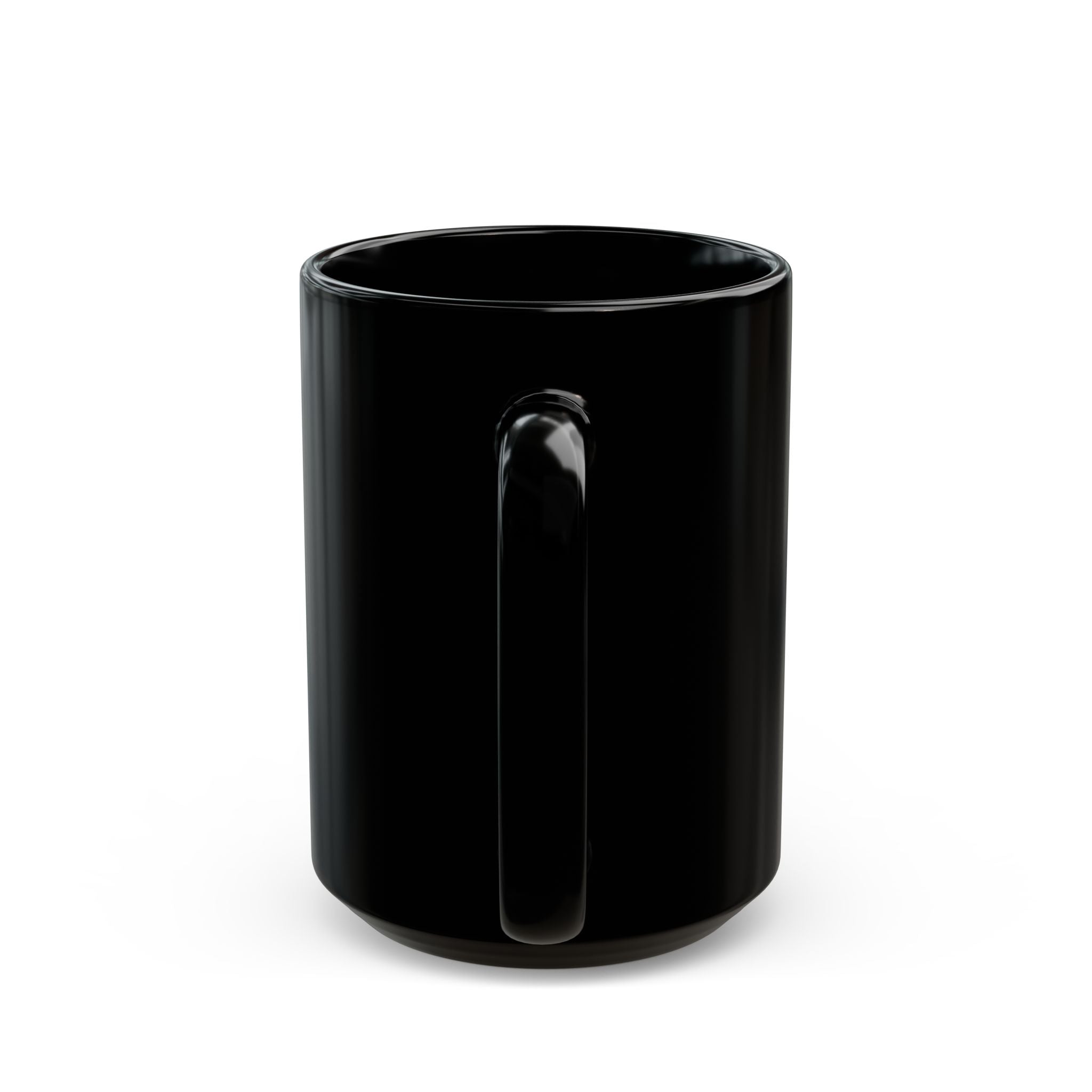 Neon Geometric Dog Black Mug – Colorful Playful Pet Lover Coffee Cup (11oz/15oz)