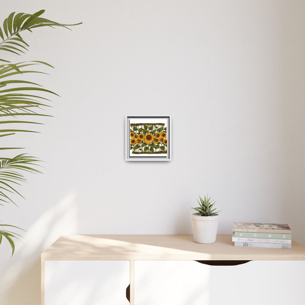 Framed Sunflower Canvas Print — Matte Floral Wall Art