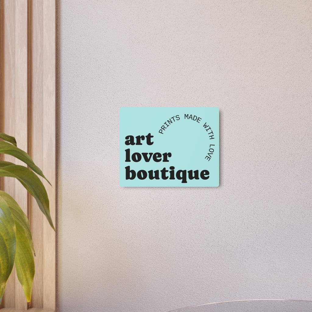 Metal Art Sign — 'Art Lover Boutique' Wall Plaque (Prints Made With Love)