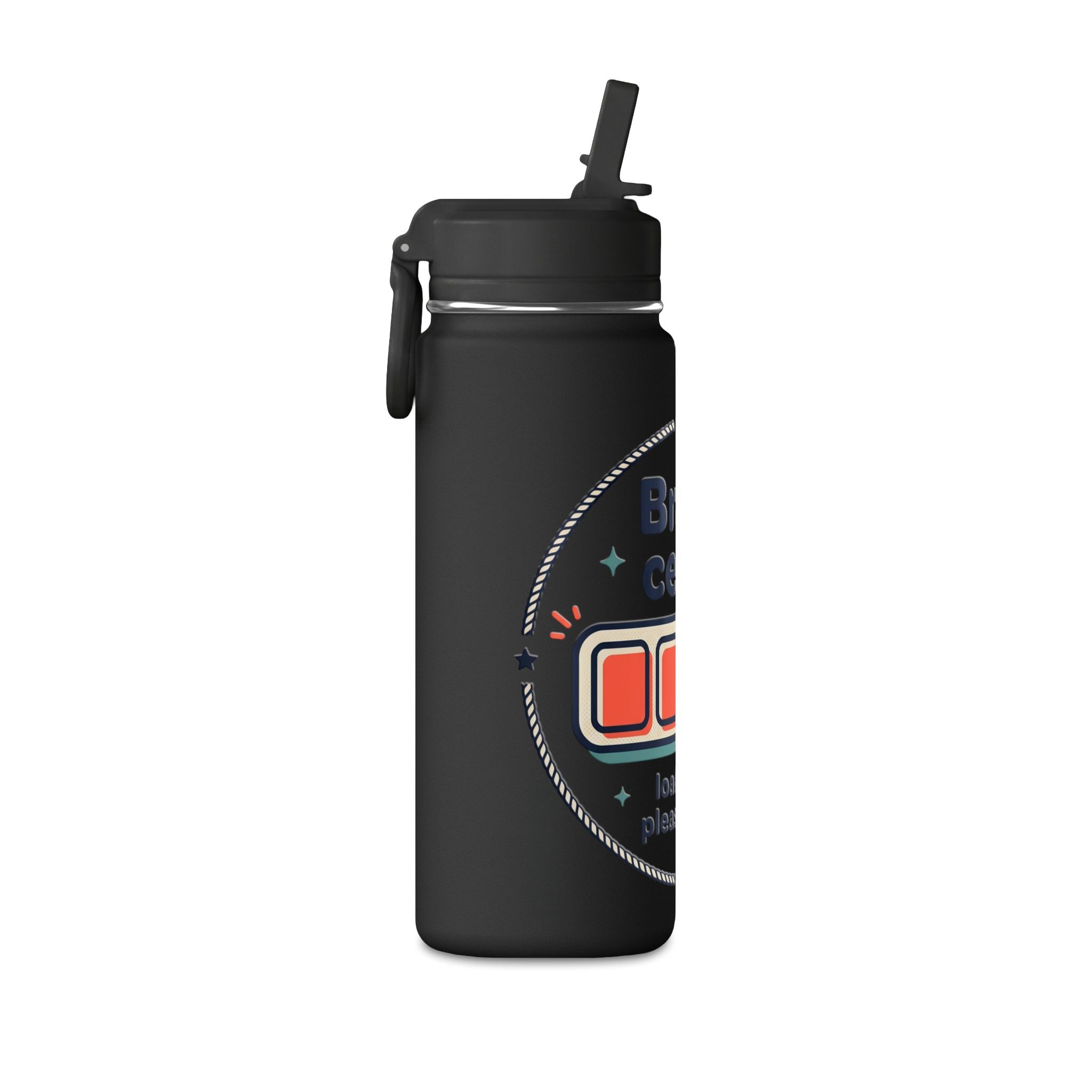 Water Bottle — "Brain Cells: loading... please wait." 20oz Funny Hydration Bottle
