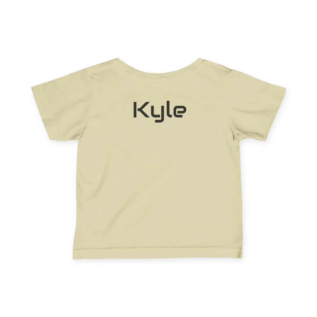 Infant Tee - Colorful 'Bro' Graffiti Graphic with Custom Name Back (Kids Baby Shirt)