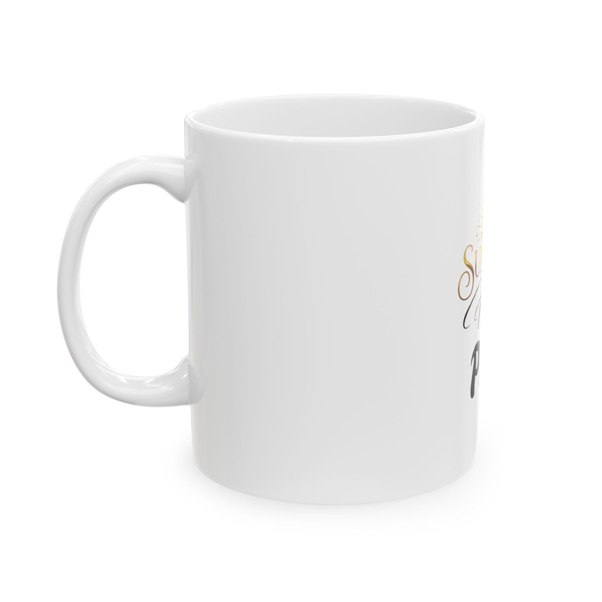 Sunflower & Butterfly Personalized Mug — 'Sunflour Hiphop PAM' Ceramic Coffee Cup (11oz/15oz)