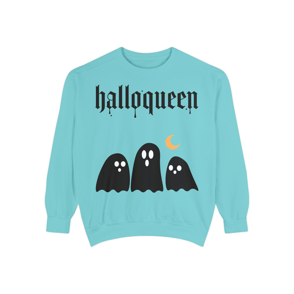 Halloween Sweatshirt — "halloqueen" Ghosts Pullover