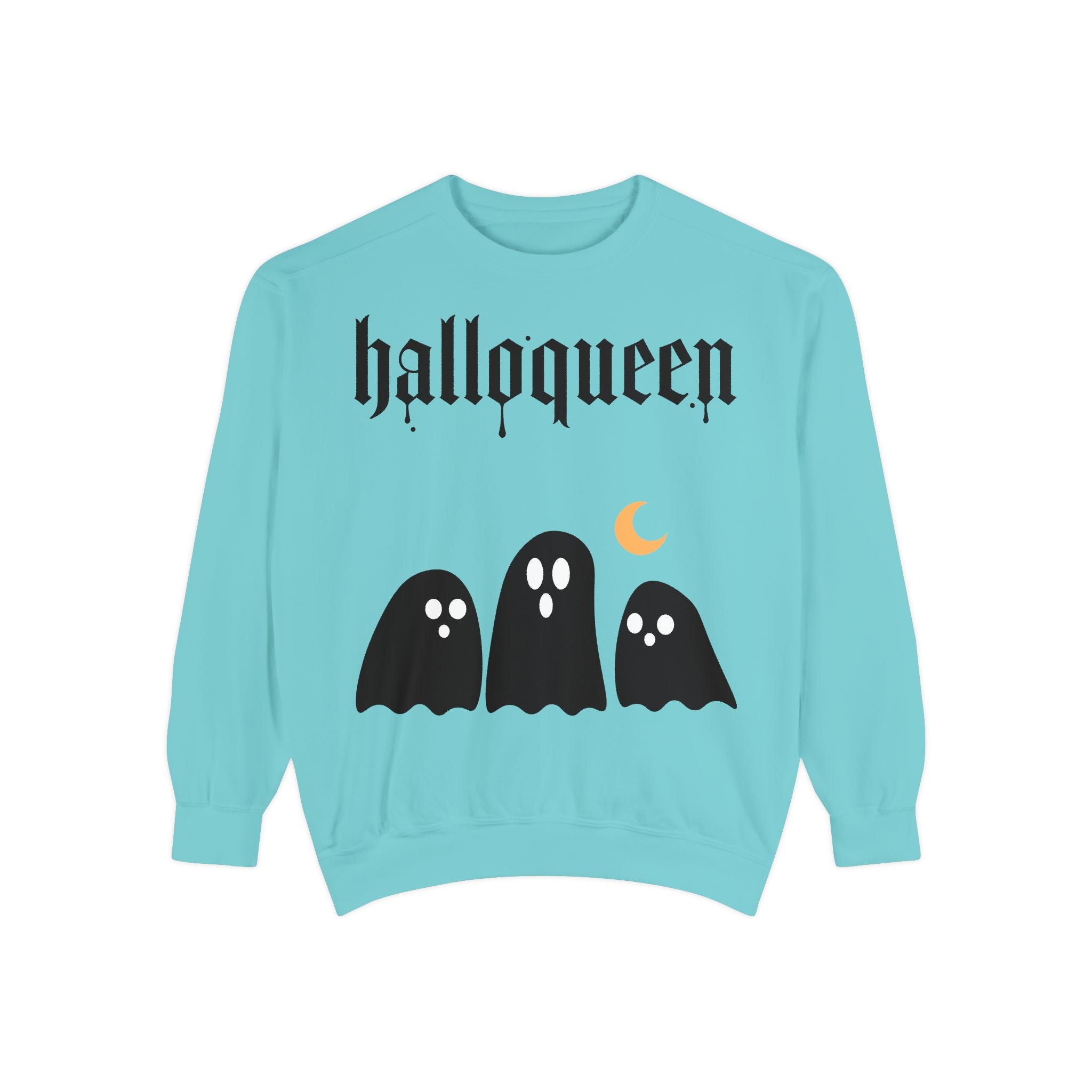 Halloween Sweatshirt — "halloqueen" Ghosts Pullover