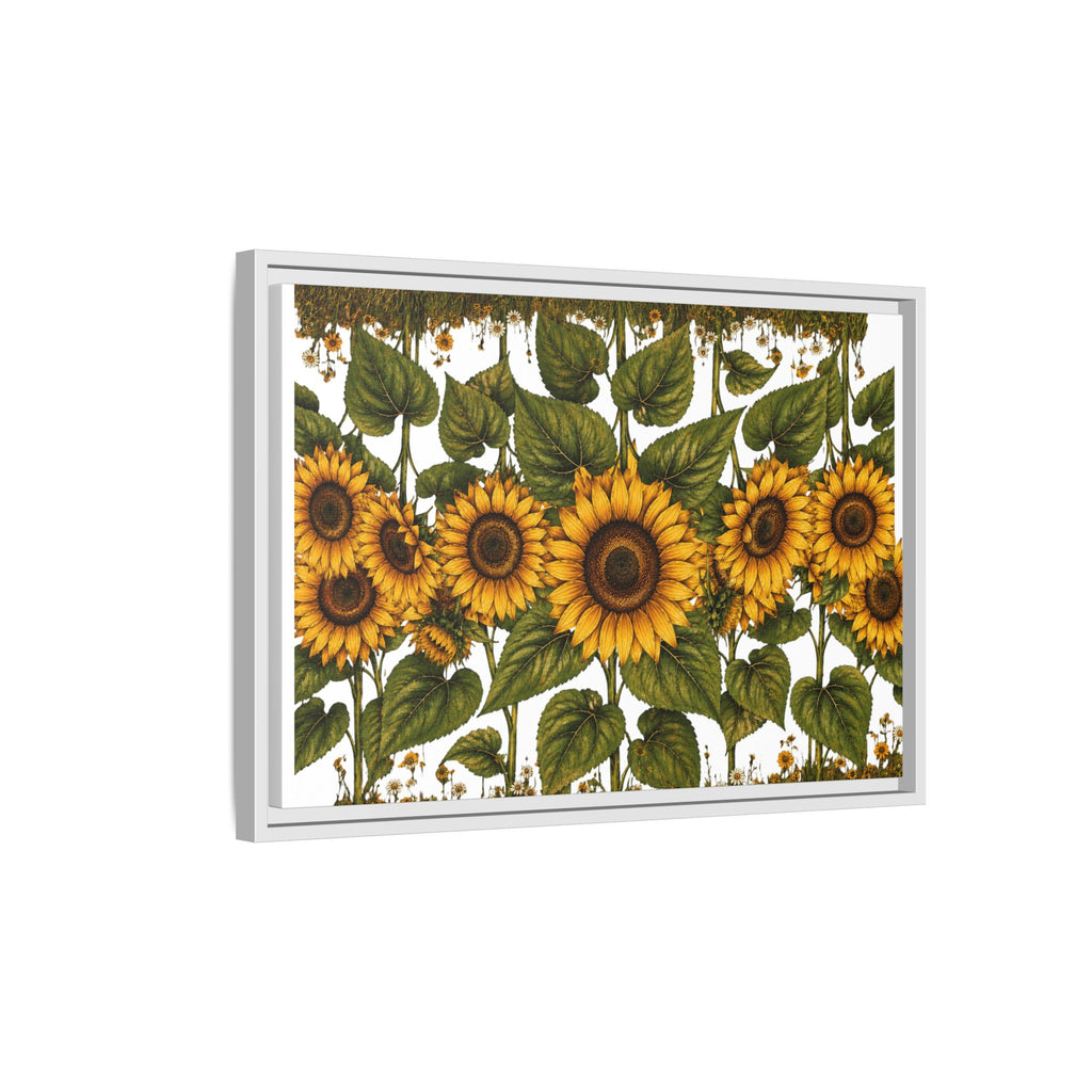 Framed Sunflower Canvas Print — Matte Floral Wall Art