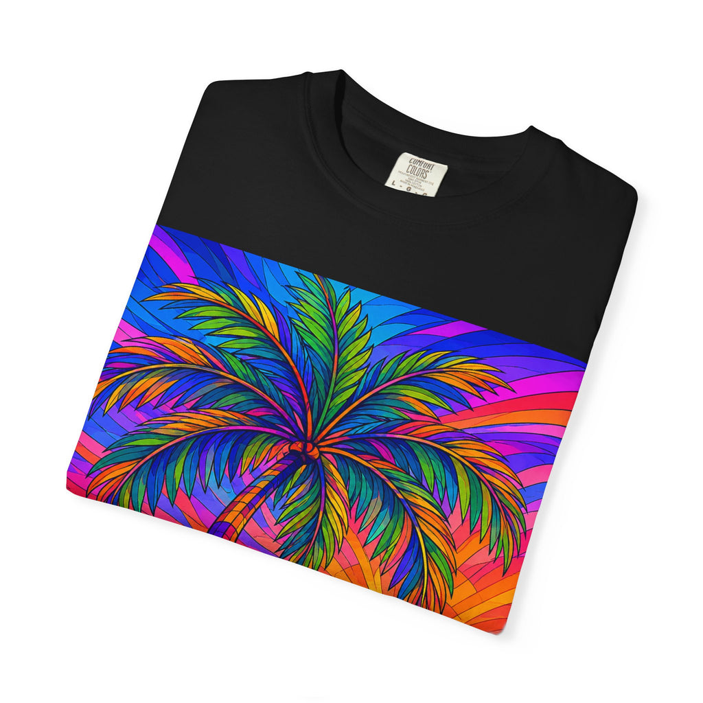 Sunset Palm T-Shirt — Vibrant Tropical Beach Tee