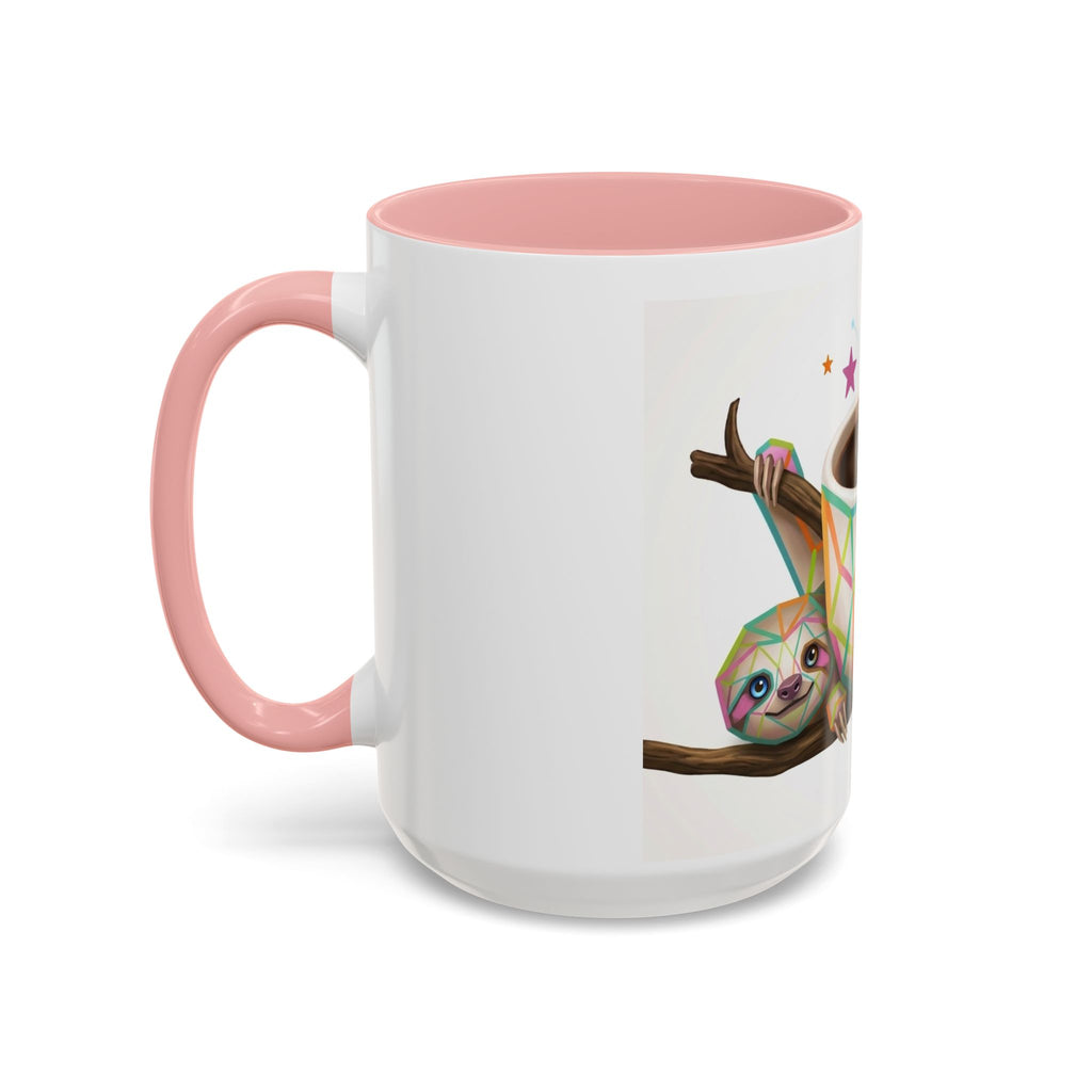 Be Kind Sloth Coffee Mug — Colorful Accent Ceramic Cup (11/15oz)