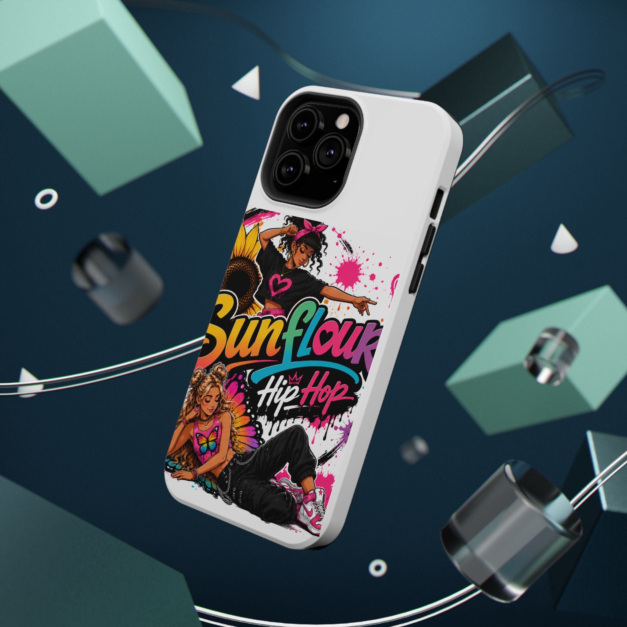 Sunflower Hip Hop Phone Case — Impact-Resistant Protective Case