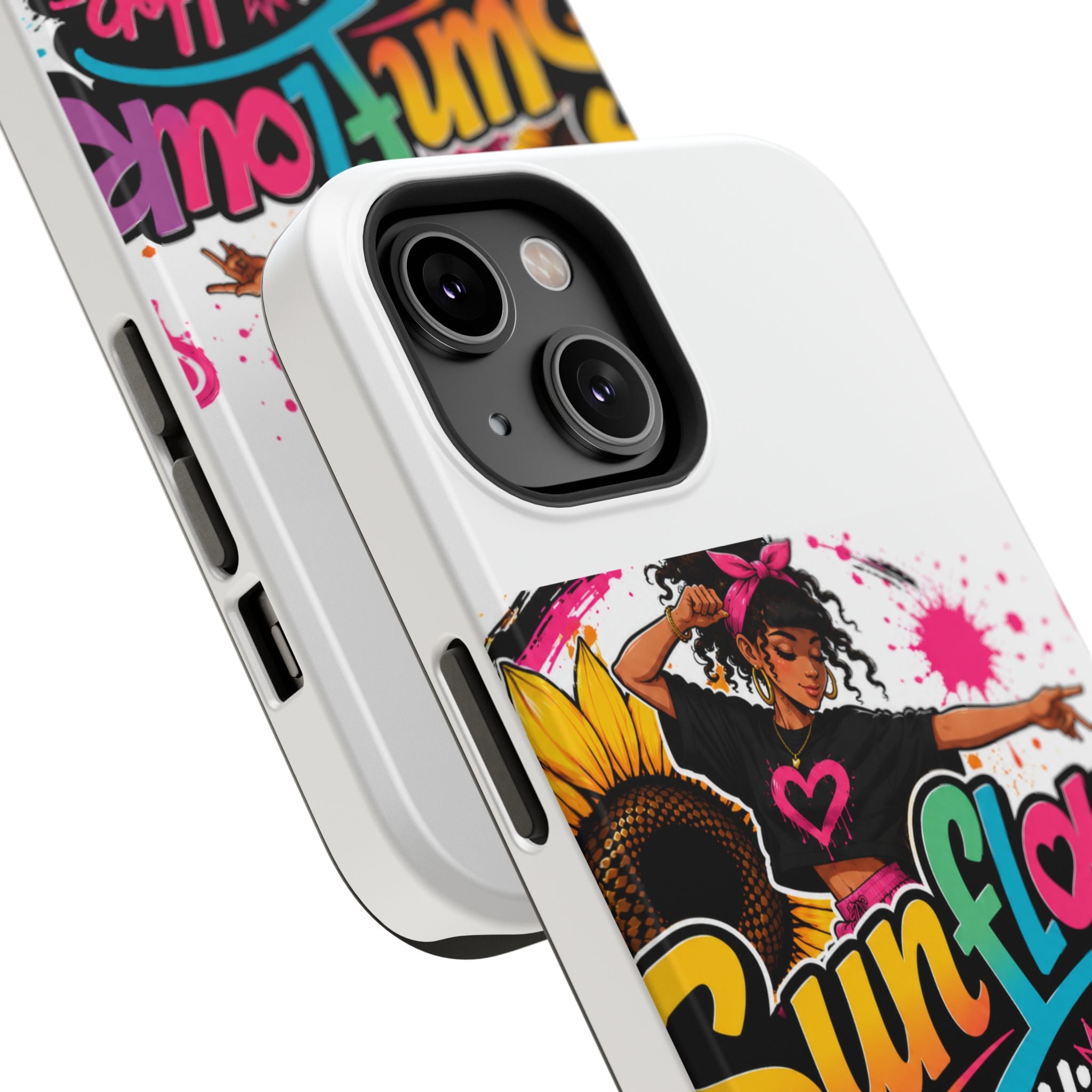 Sunflower Hip Hop Phone Case — Impact-Resistant Protective Case