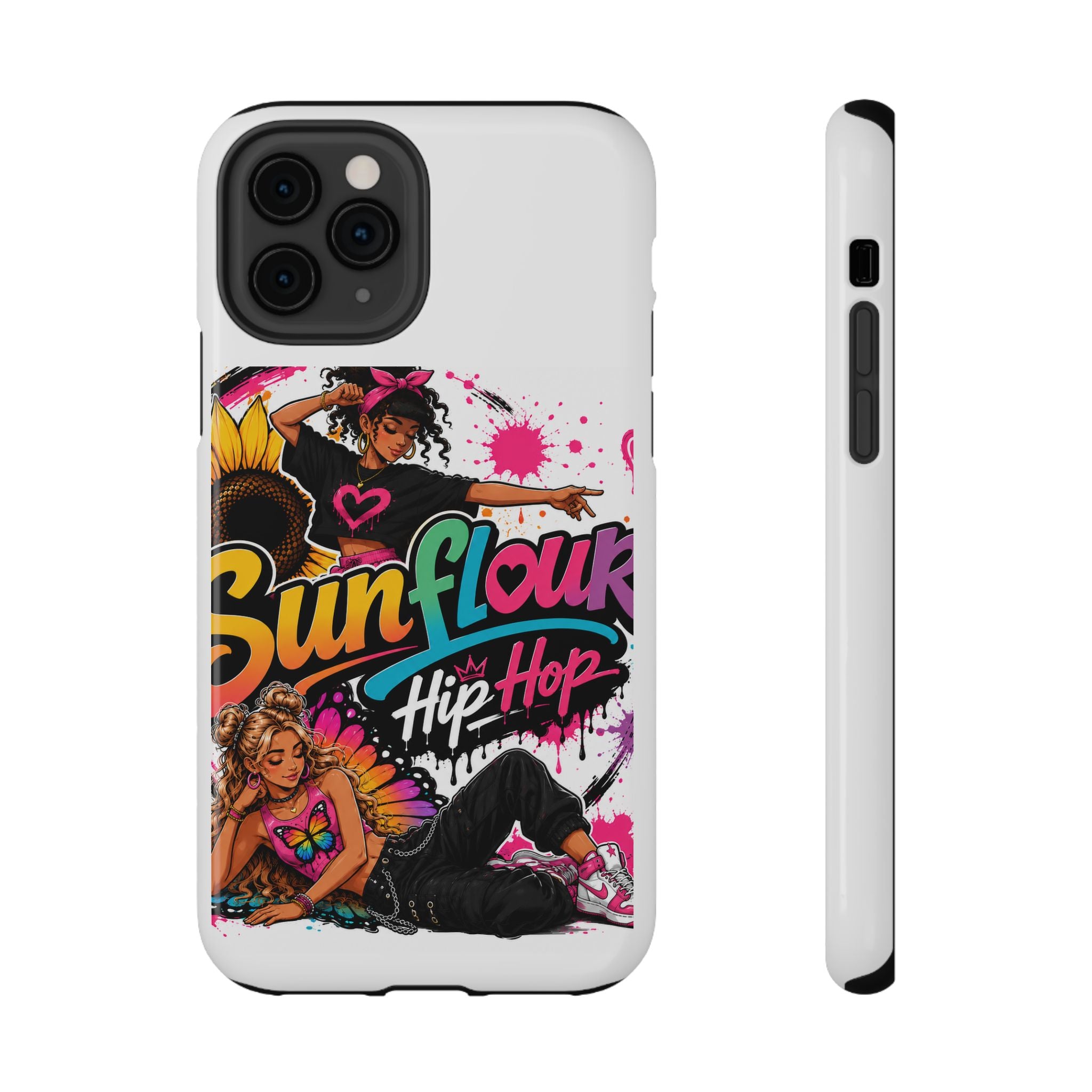 Sunflower Hip Hop Phone Case — Impact-Resistant Protective Case