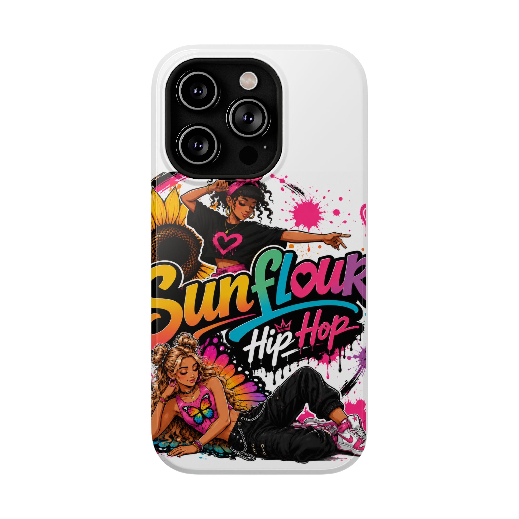 Sunflower Hip Hop Phone Case — Impact-Resistant Protective Case