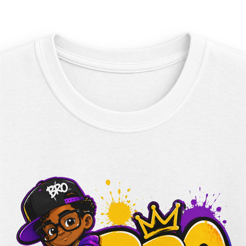 Kids 'BRO' Streetwear Tee — Cool Hip-Hop Skateboard Graphic T-Shirt for Boys