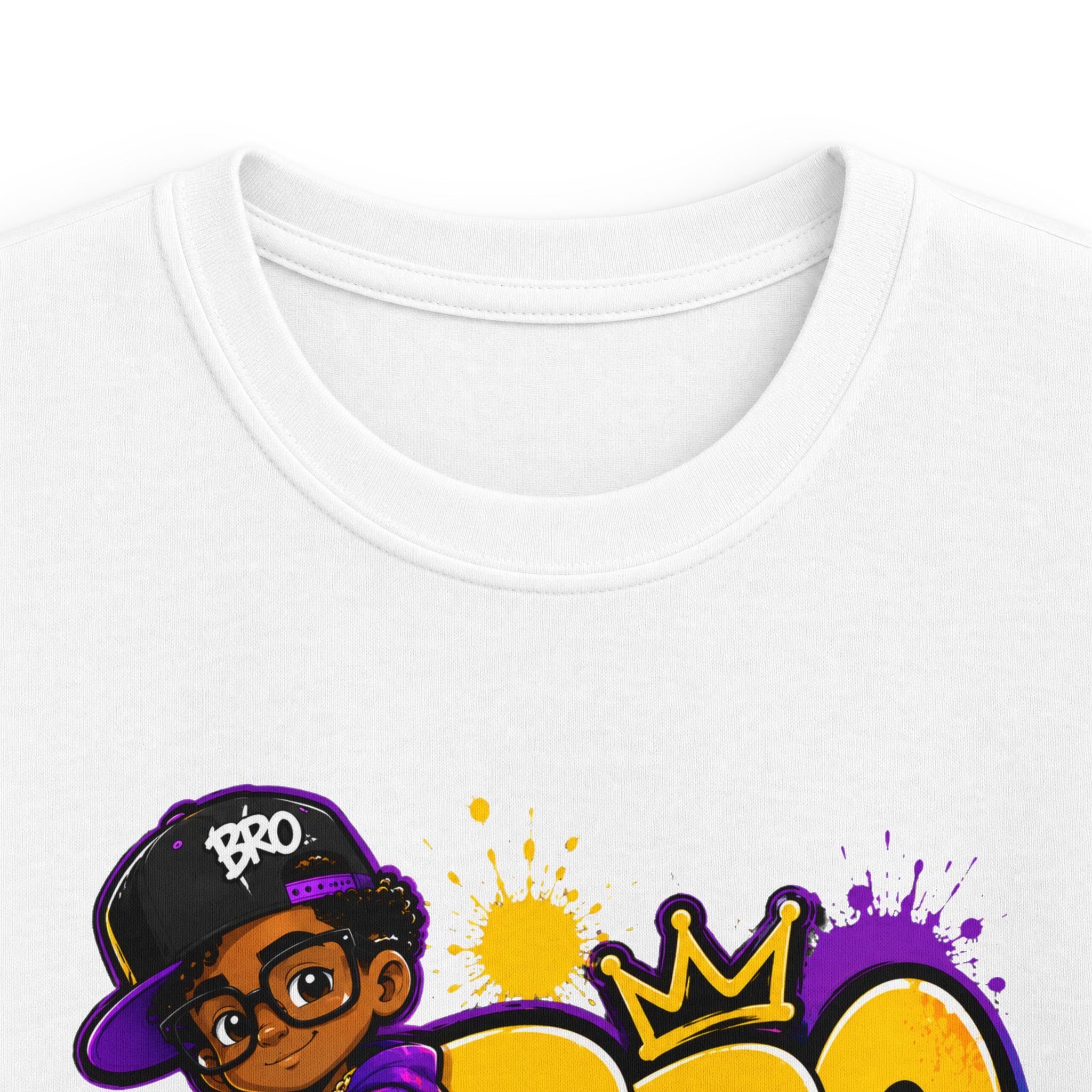 Kids 'BRO' Streetwear Tee — Cool Hip-Hop Skateboard Graphic T-Shirt for Boys