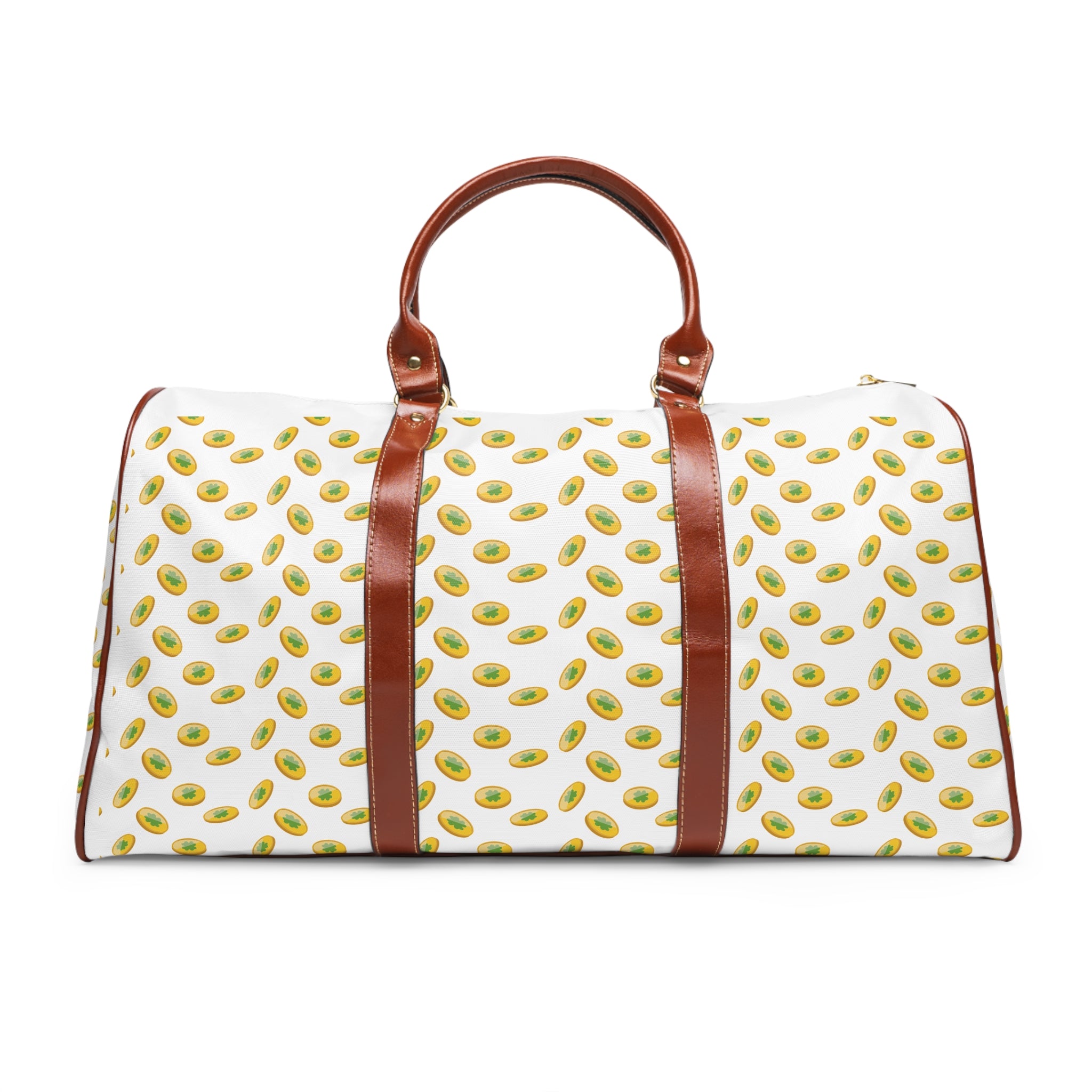 Avocado Pattern Waterproof Travel Bag — Cute Fruit Duffle for Weekend Getaways