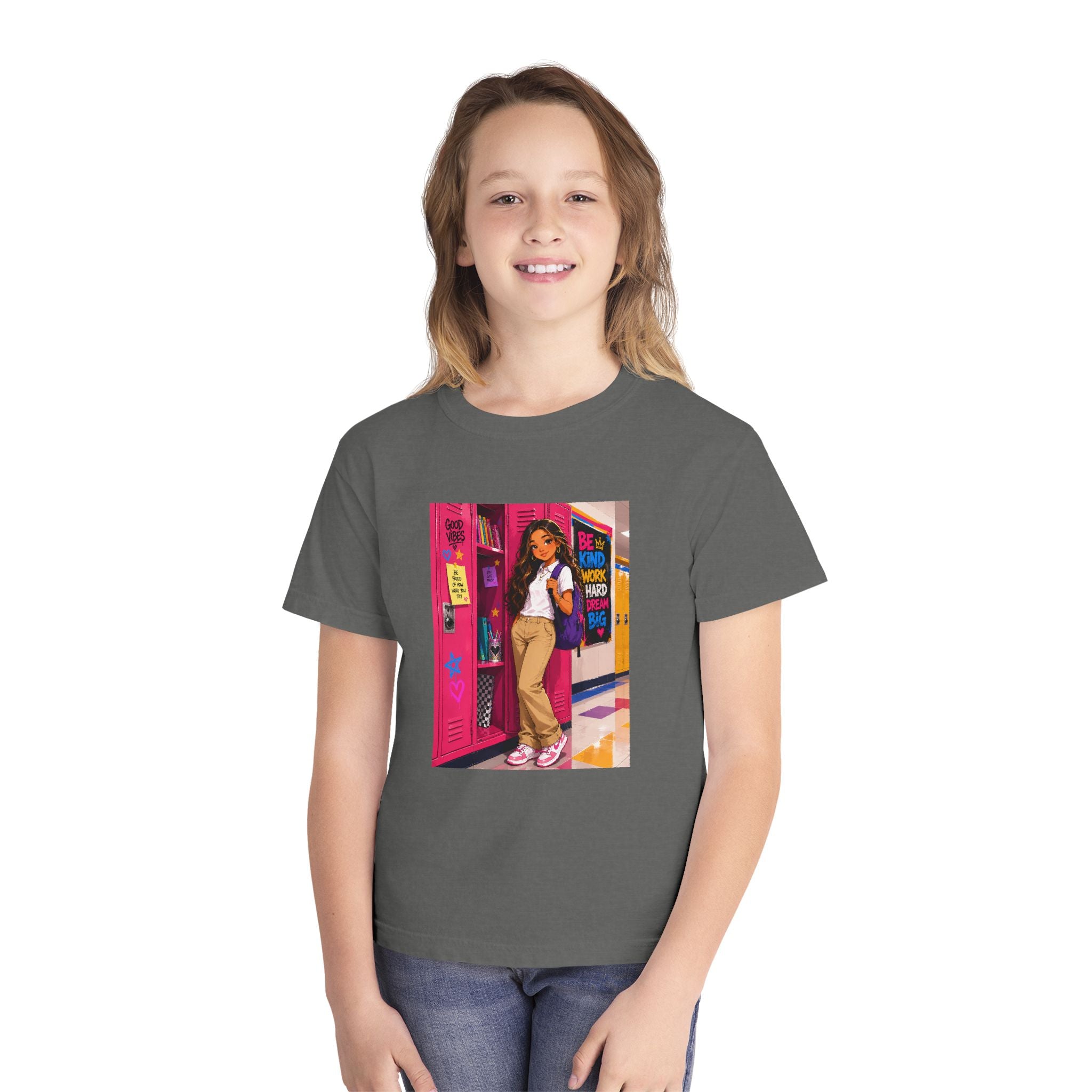 Schoolgirl Locker Youth Tee — Personalized "Olivia" Schoolgirl Locker Graphic Shirt