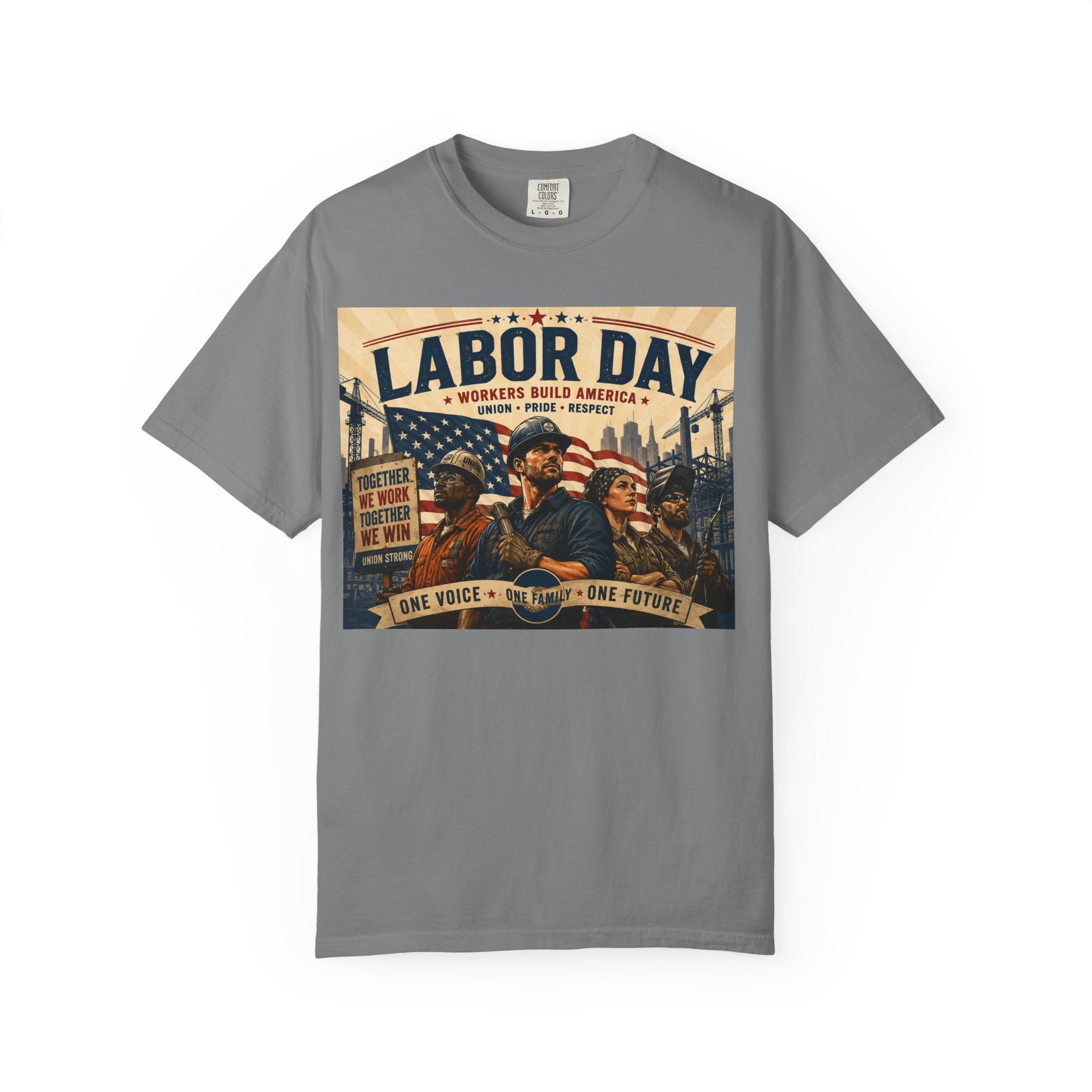 Labor Day T-Shirt — 'Thank a Union' Vintage Patriotic Tee