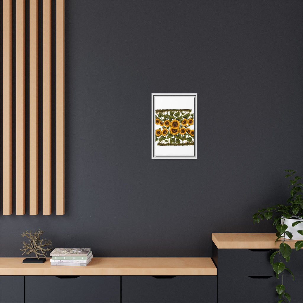 Framed Sunflower Canvas Print — Matte Floral Wall Art