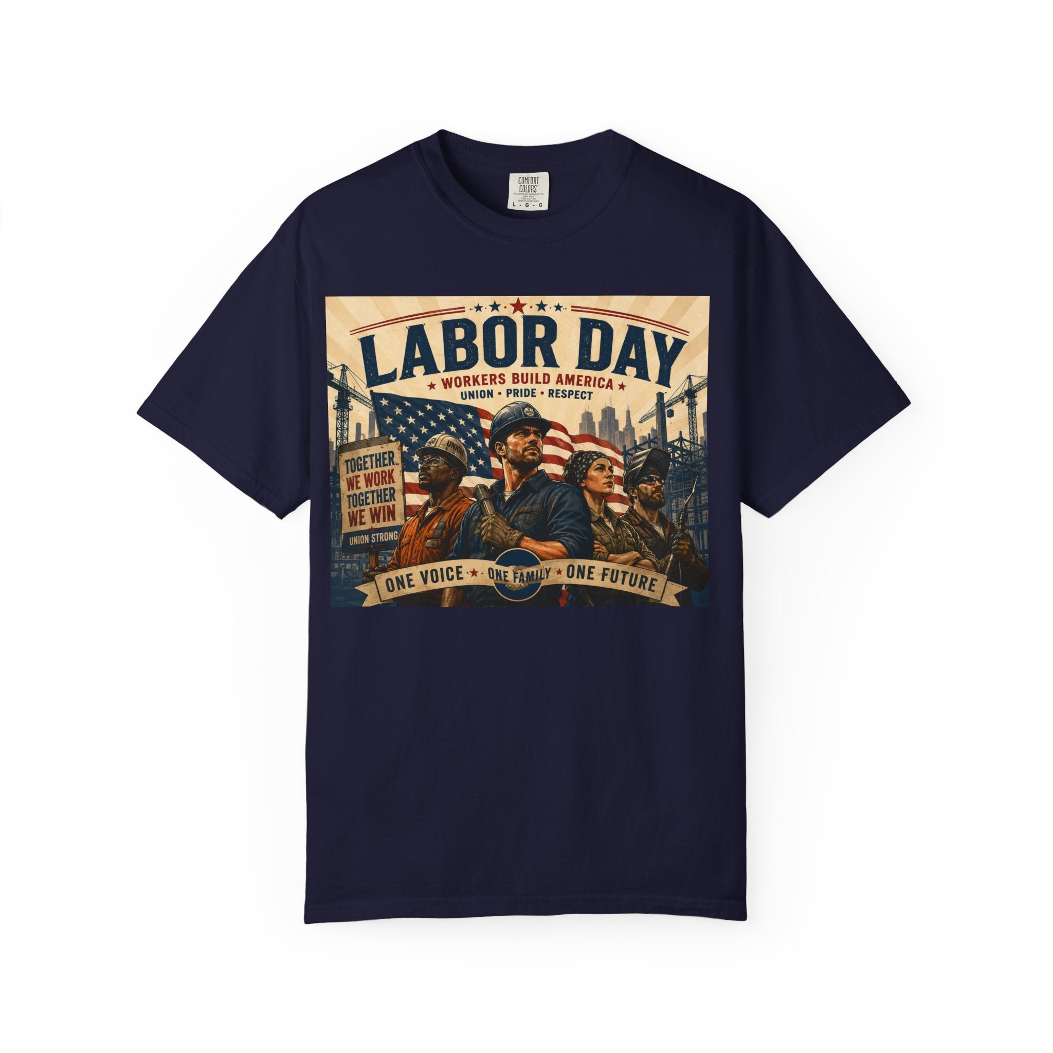 Labor Day T-Shirt — 'Thank a Union' Vintage Patriotic Tee