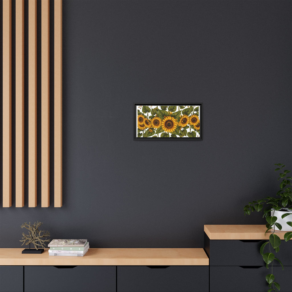 Framed Sunflower Canvas Print — Matte Floral Wall Art