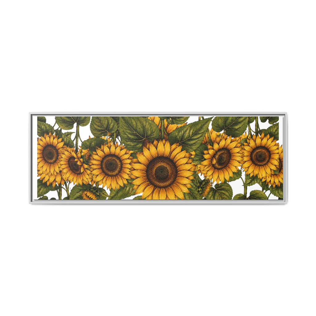 Framed Sunflower Canvas Print — Matte Floral Wall Art